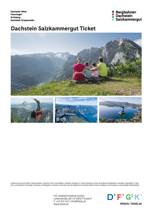 Dachstein Salzkammergut Ticket (4 aus 6 Gipfel)